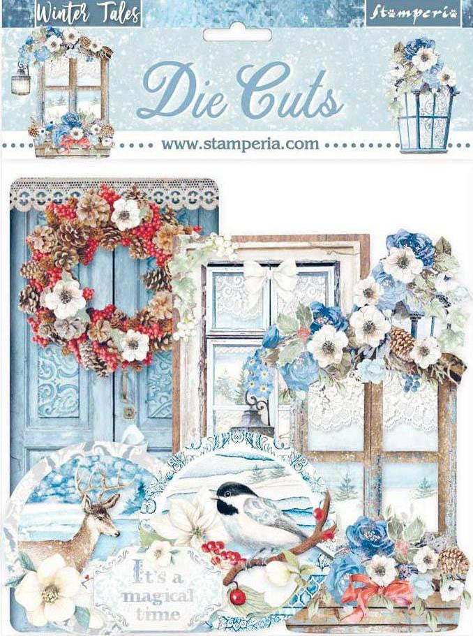 Stamperia Winter Tales Die Cuts Quotes and Labels